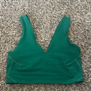 Green V-Neck Crop Top by Free People Movement
